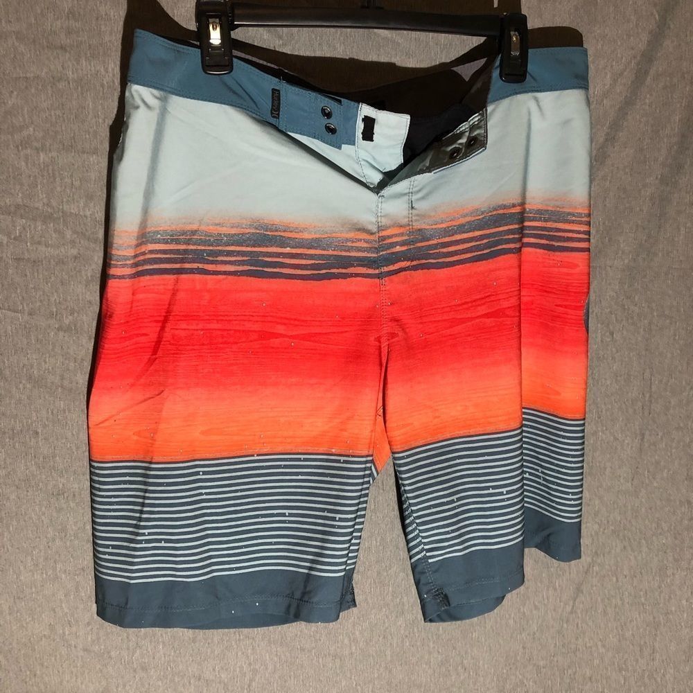 Blue/Red Hurley Phantom Board Shorts (NO DRAW STRINGS) Mens Size W34